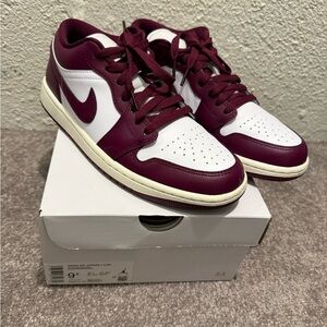 Nike Air Jordan 1 Low Bordeaux and White